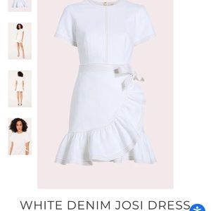 Cinq a Sept Josi White Denim Dress